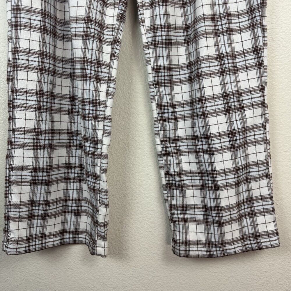 Hollister Ultra High Rise Vintage Baggy Pants Plaid Flannel Brown 13S W31 - Picture 6 of 16